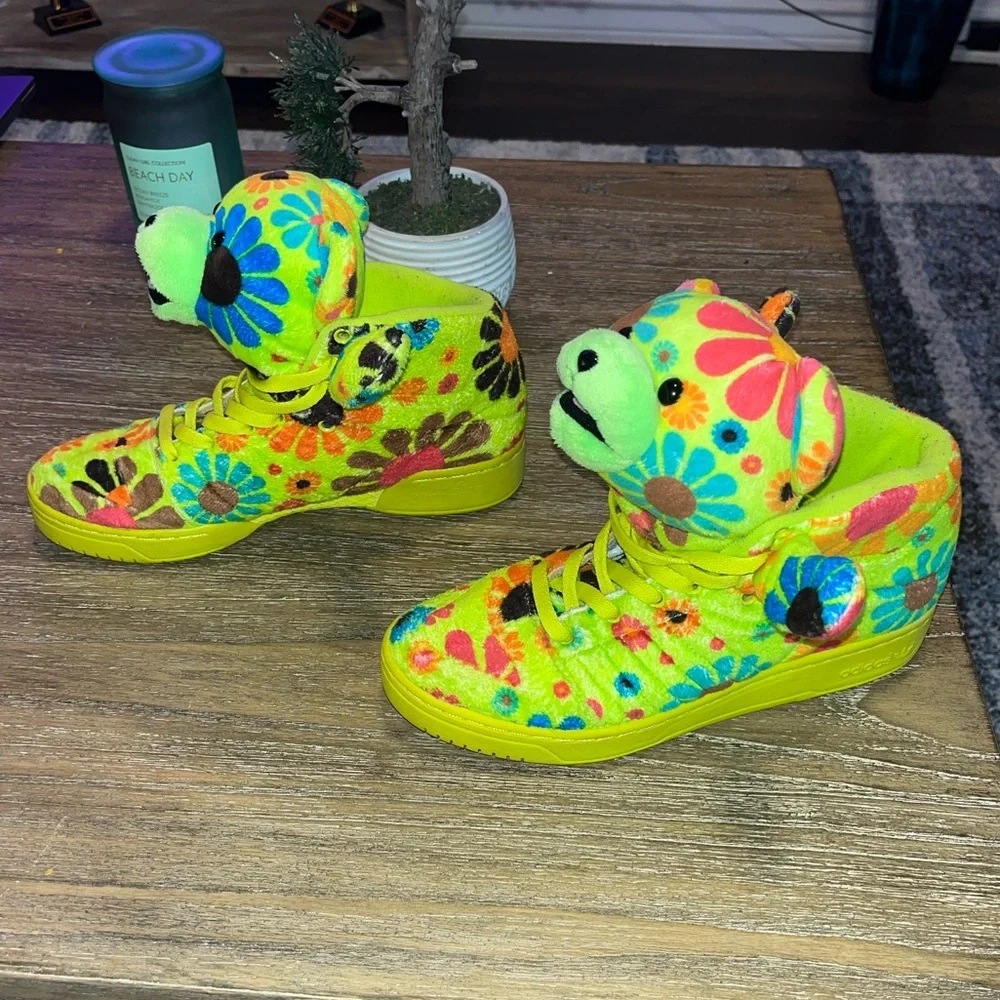 Jeremy Scott x Adidas JS Bear 'Flower Power' Sneakers - Picture 3 of 8
